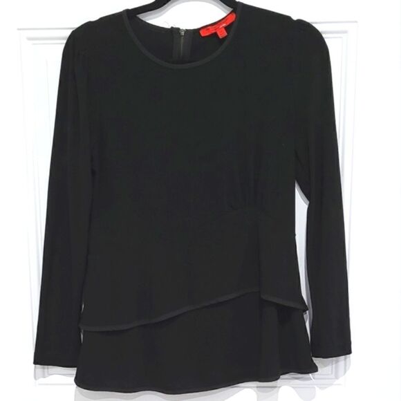 Narciso Rodriguez black layered blouse size M - Picture 2 of 15